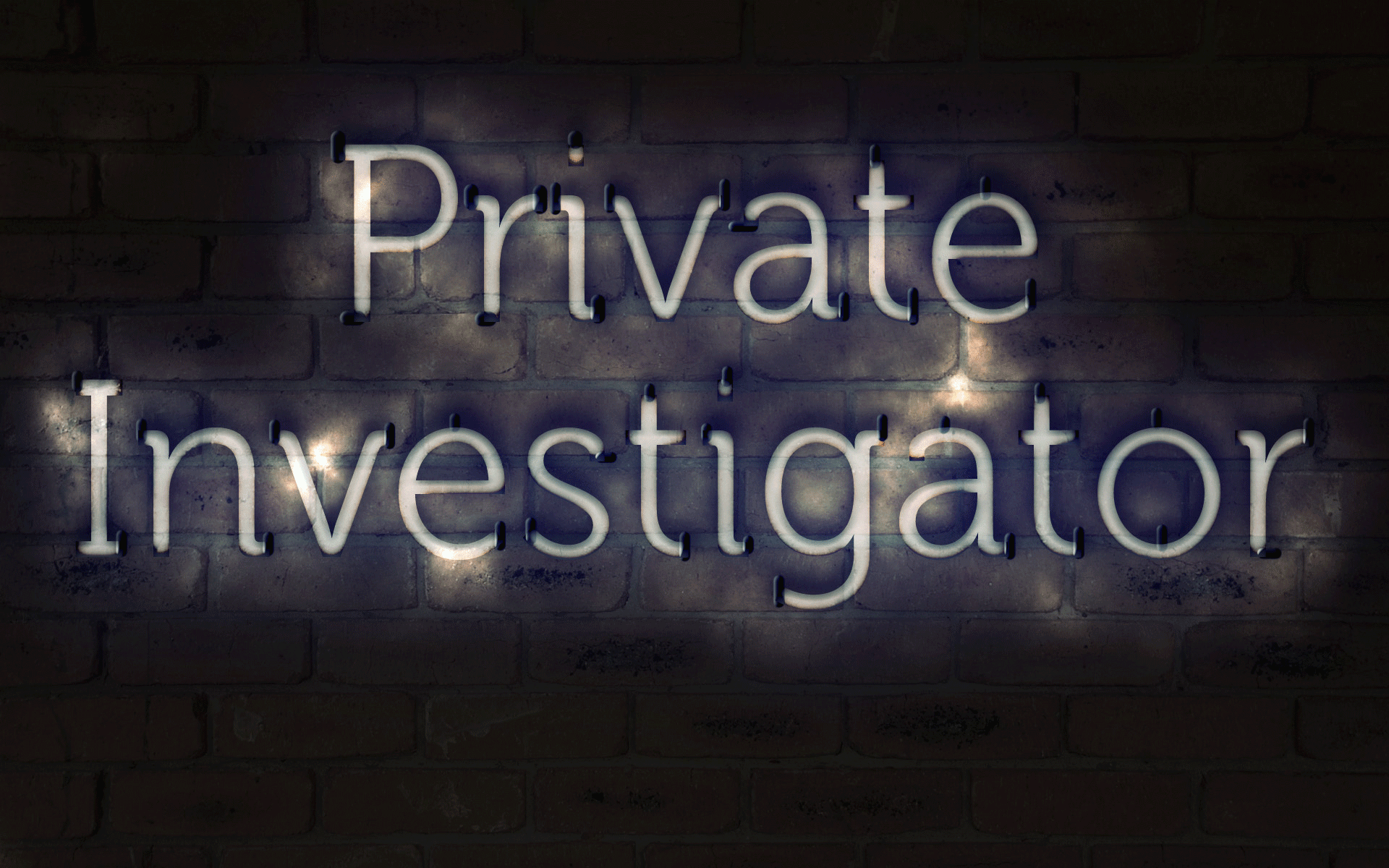 Flashing Private Investigator Sign